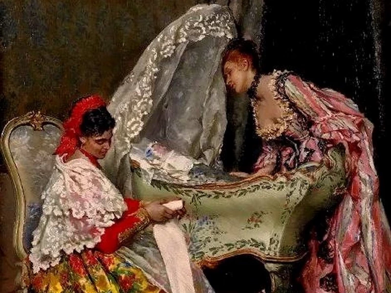 1838-Francesco Jacovacci - Nella scuola materna, 1876